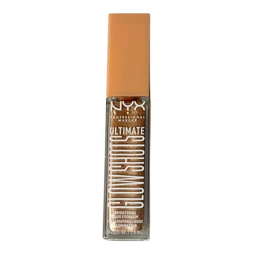 NYX Ultimate Glow Shots Liquid Eye Shadow Long Last Shimmer Golden Goji Makeup!